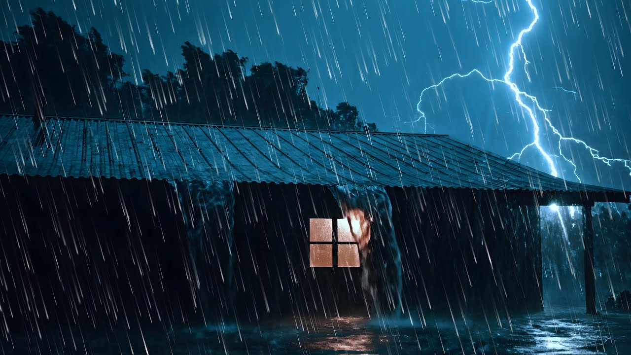 Fall Asleep FAST Tonight 😴 Heavy Rain & Loud Thunder on Tin Roof #67
