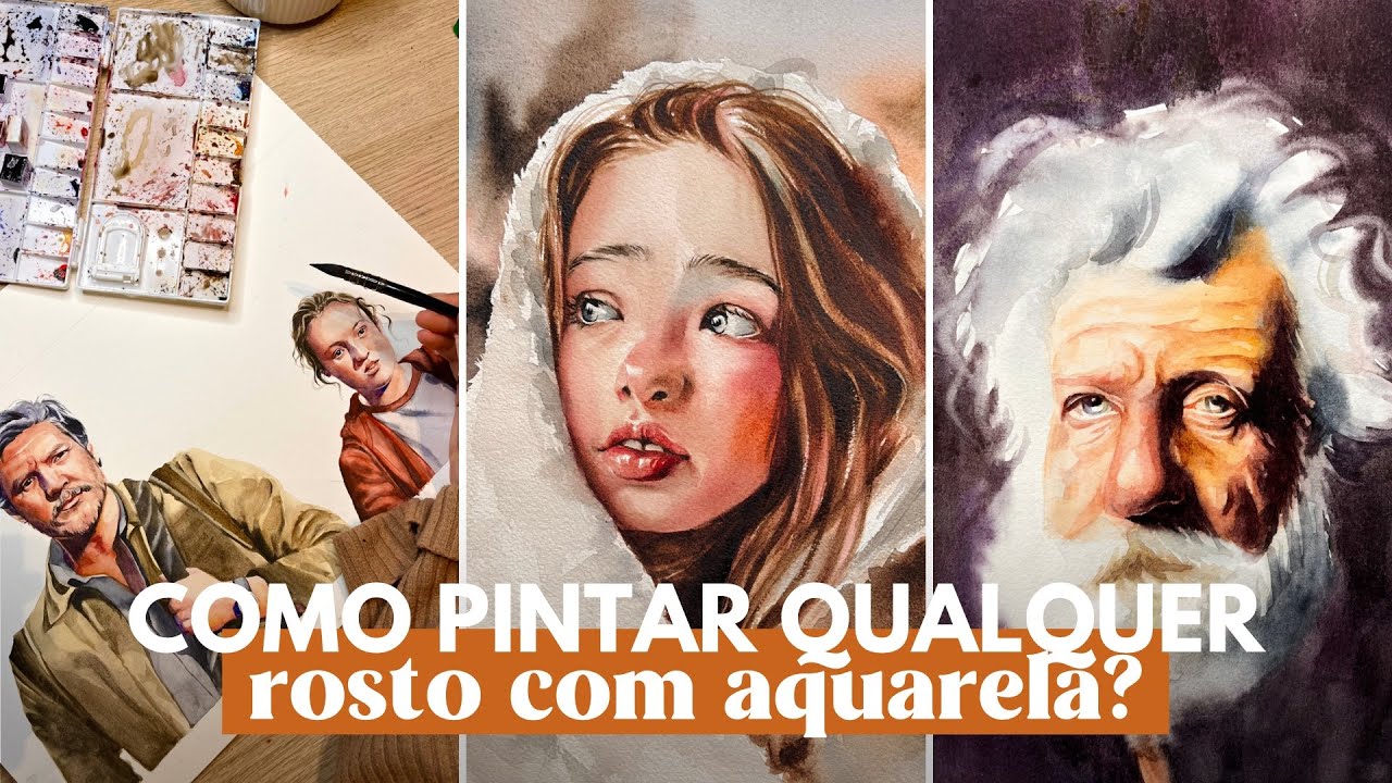 COMO PINTAR QUALQUER ROSTO EM AQUARELA