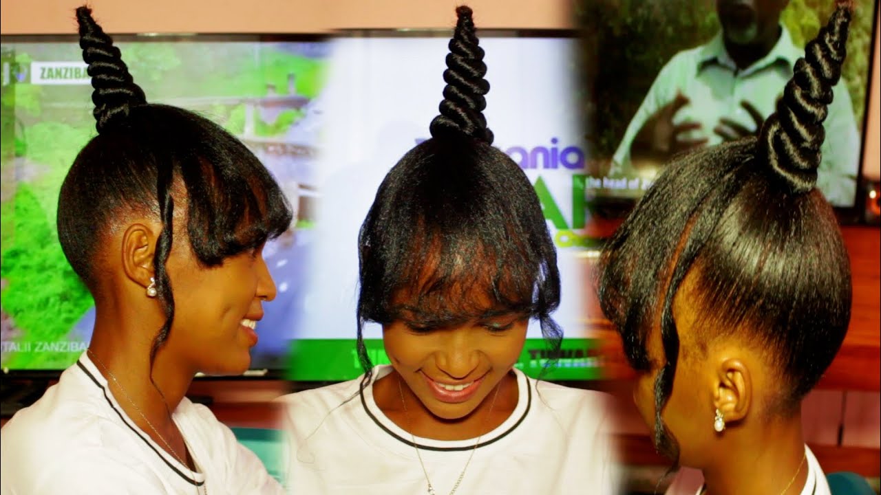 JIFUNZE KUBANA STYLE HII.....NI RAHISI SANA HATA KAMA HUNA NYWELE NDEFU INABANIKA