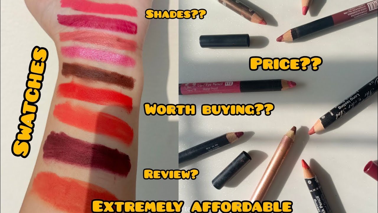 Affordable lipsticks and lip liner in Pakistan/  beautiful lip shade and lipstick