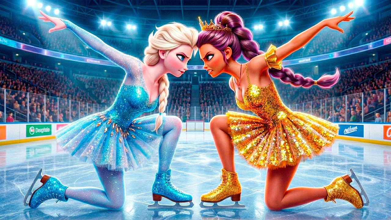 OMG 😱 RUMI GOLD vs ICE QUEEN ELSA in an EPIC SKATING BATTLE ⛸️ | Who Wins? | K-POP Demon Hunters