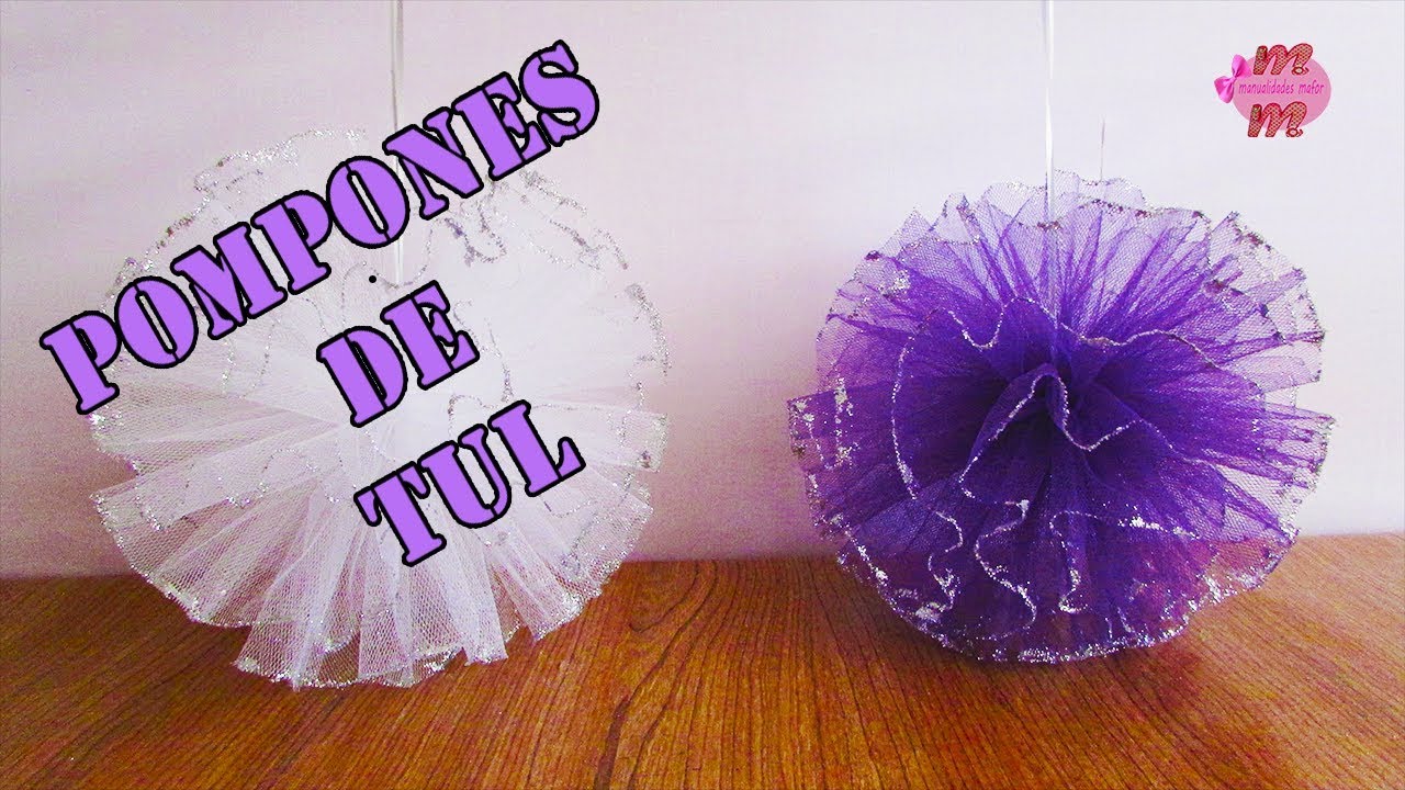 SEÑOR de los MILAGROS - DECORACIÓN con POMPONES de TUL - manualidades mafor