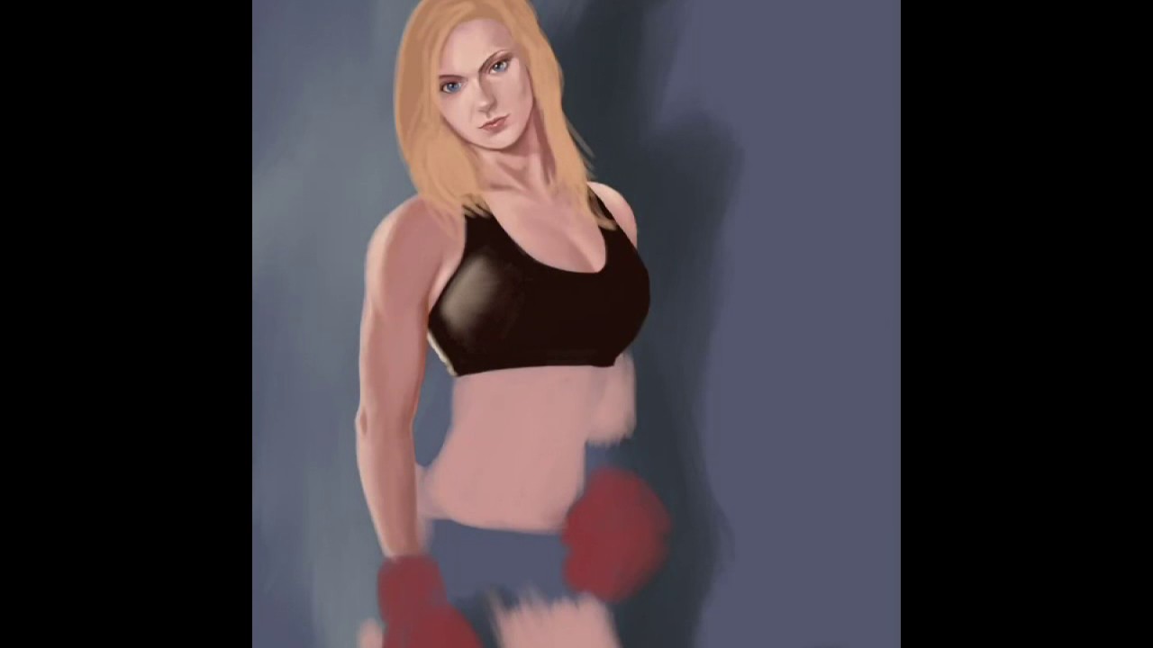 iPad drawing time lapse - Boxing Girl