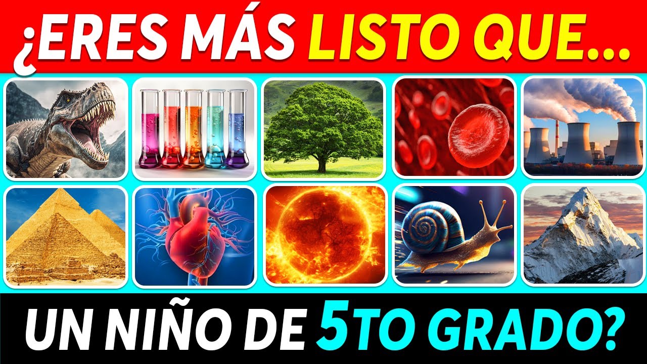 &iquest;Cu&aacute;nto Sabes? 🤓 50 Preguntas de PRIMARIA 👀🧠📚 Quiz de Cultura General