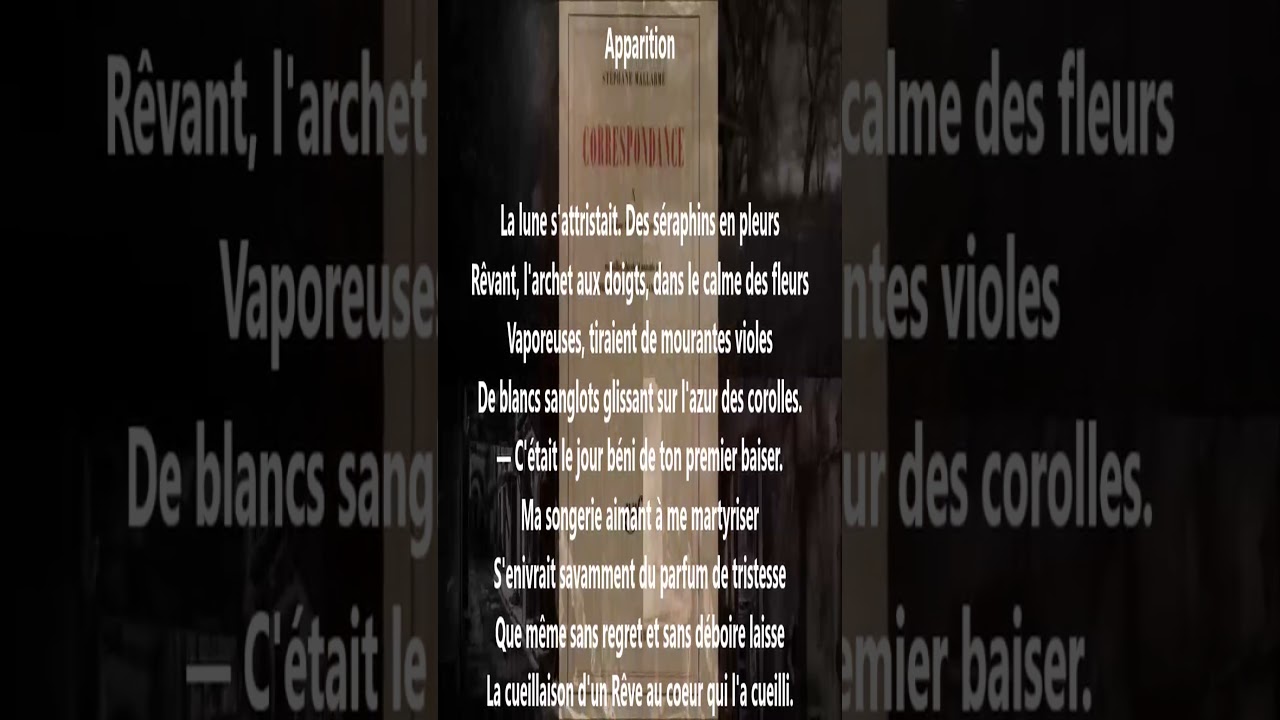 Apparition - Stéphane Mallarmé lu par Yvon Jean