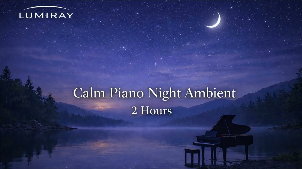 Calm Piano Night Ambient | 2 Hours | Lumiray