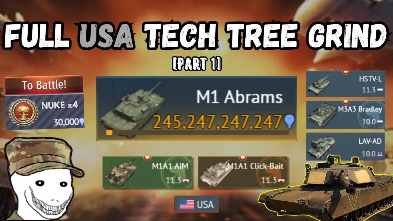 The ENTIRE USA Tech Tree Grind!🔥| The 𝐁𝐄𝐒𝐓 Lineup in War Thunder! (4x NUKES!💥) - Epic Moments