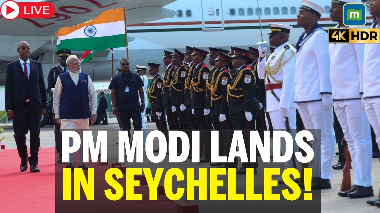 LIVE: PM MODI LANDS IN SEYCHELLES! Grand Airport Welcome For Prime Minister | MEA India LIVE
