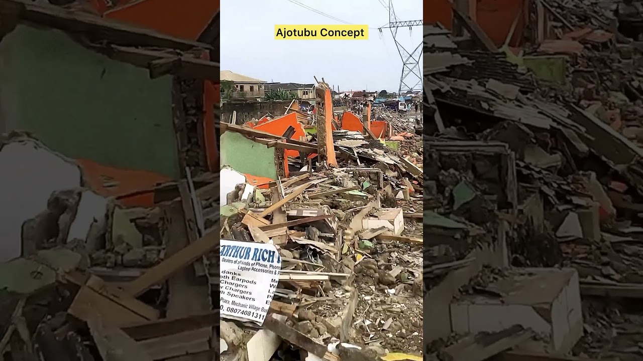 Demolition on going at Jakande gate  #viralvideo #lagos #demotion #homeless