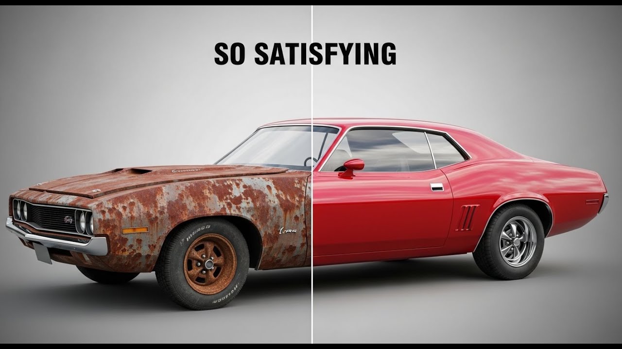 Abandoned Car Found in Jungle | Full Car Restoration to Red Beauty