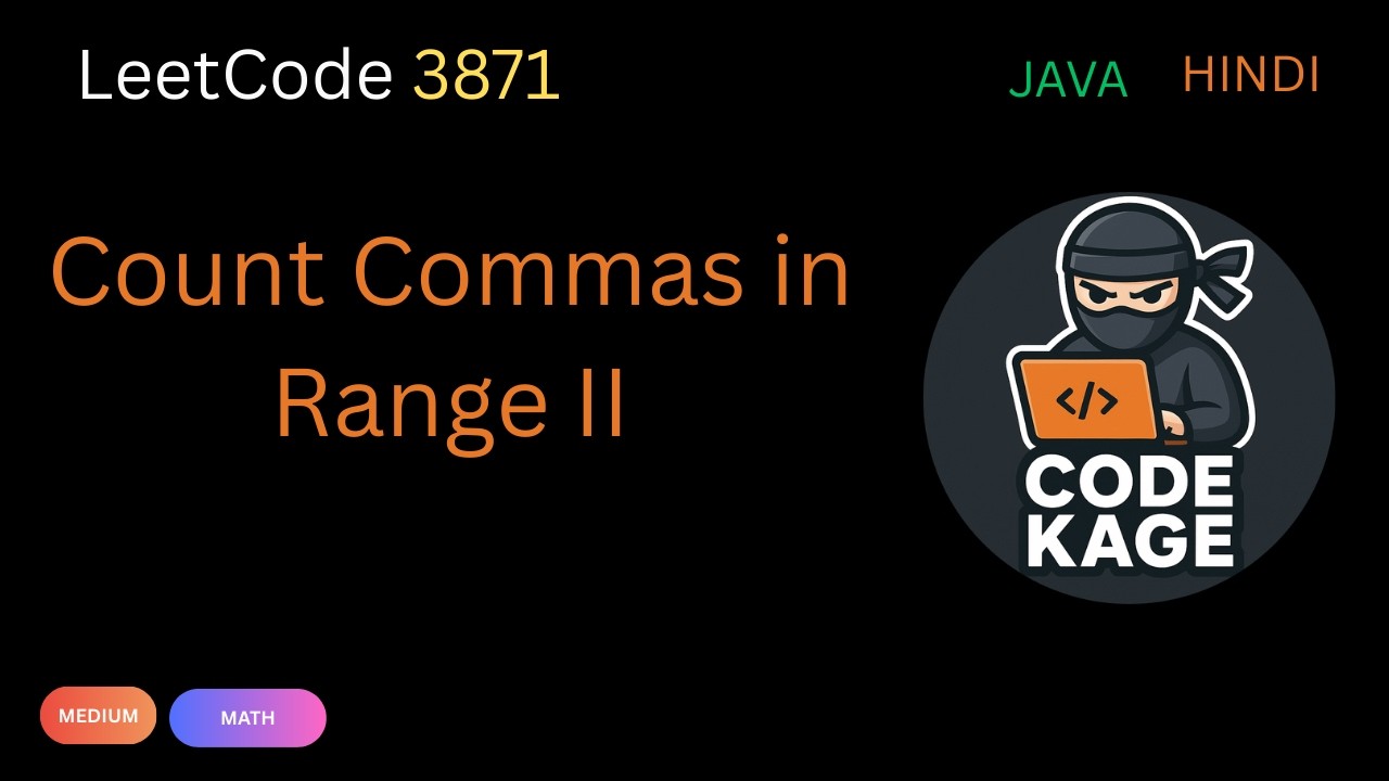 LeetCode 3871 | Count Commas in Range II | Java | Hindi