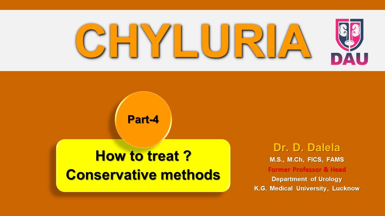 CHYLURIA how to treat by conservative methods