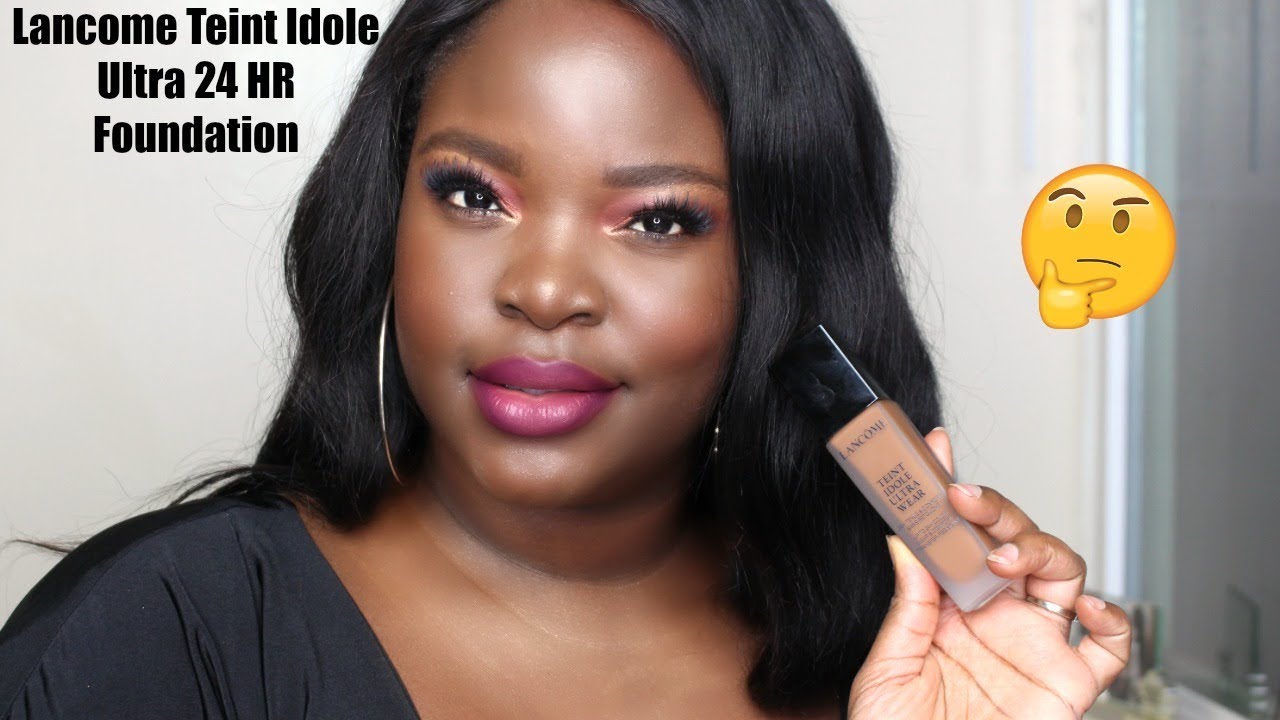 OILY SKIN APPROVED??? Lancome Teint Idole Ultra 24 HR Foundation on Dark Skin | Le Beat