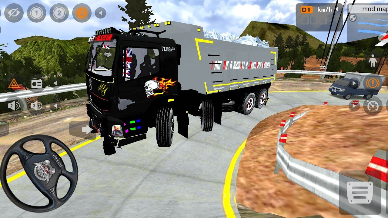 INDIAN BARATH BENZS OFF ROAD 12 WHEELER TIPPER TRACK DRIVING | BUS SIMULATOR INDONESIA | 