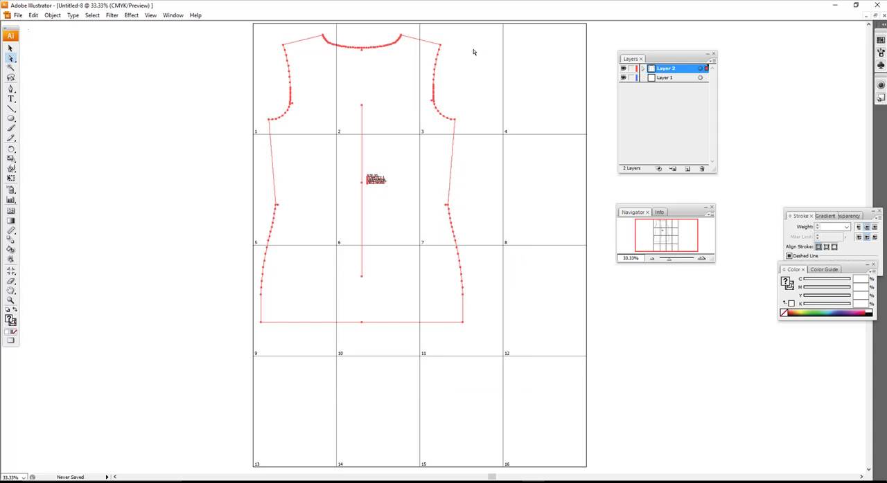Adobe Illustrator CS3: Creating a Tiled Artboard for PDF Sewing Patterns