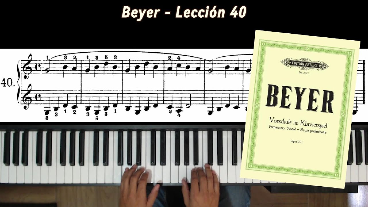 Beyer Op. 101 - Lección 40 c/metrónomo (70-100) con partitura para descargar.