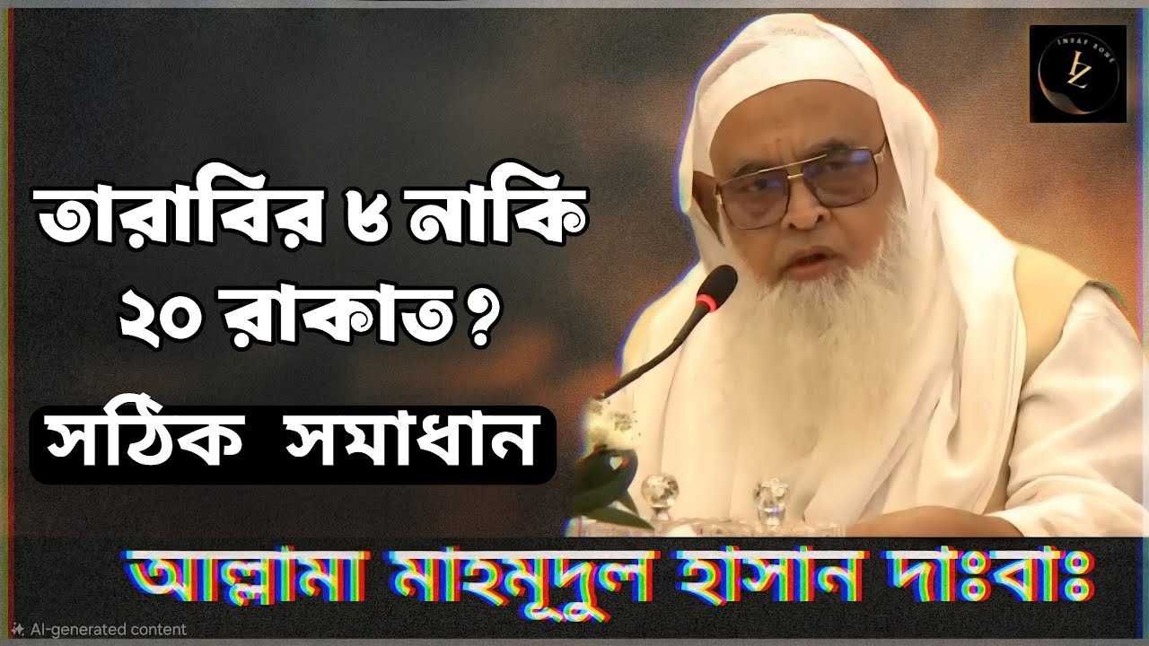 তারাবিহ রাকাত: ভুল ধারণা ভাঙুন, জানুন। আল্লামা মাহমুদুল হাসান। Allamah Mahmudul Hasan Jatrabari 