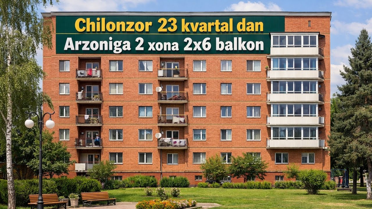 Чилонзор 23 квартал дан арзонига  2 хона гишли дом 2х6 балкон 