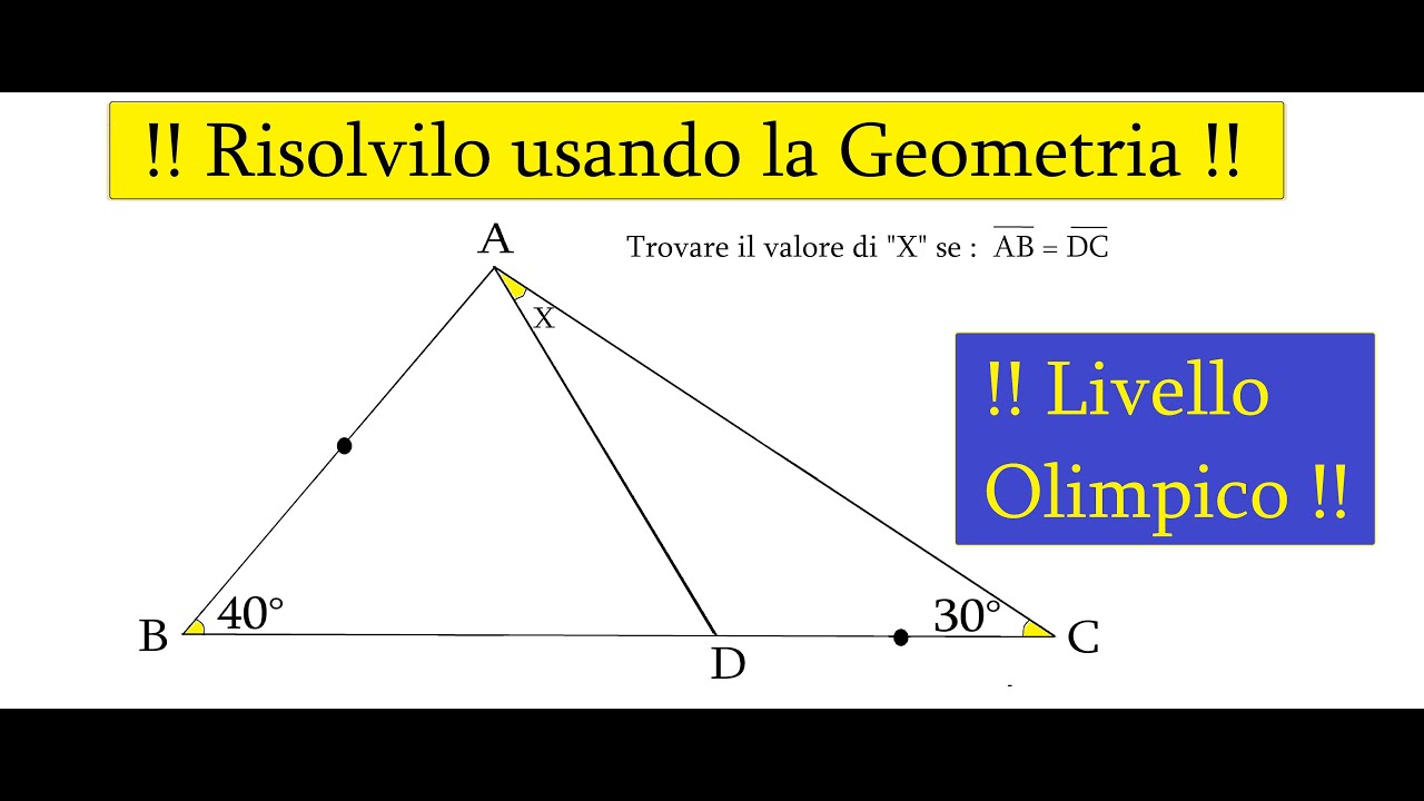 Problema di geometria, riesci a risolverlo? / Geometry problem, can you solve it?
