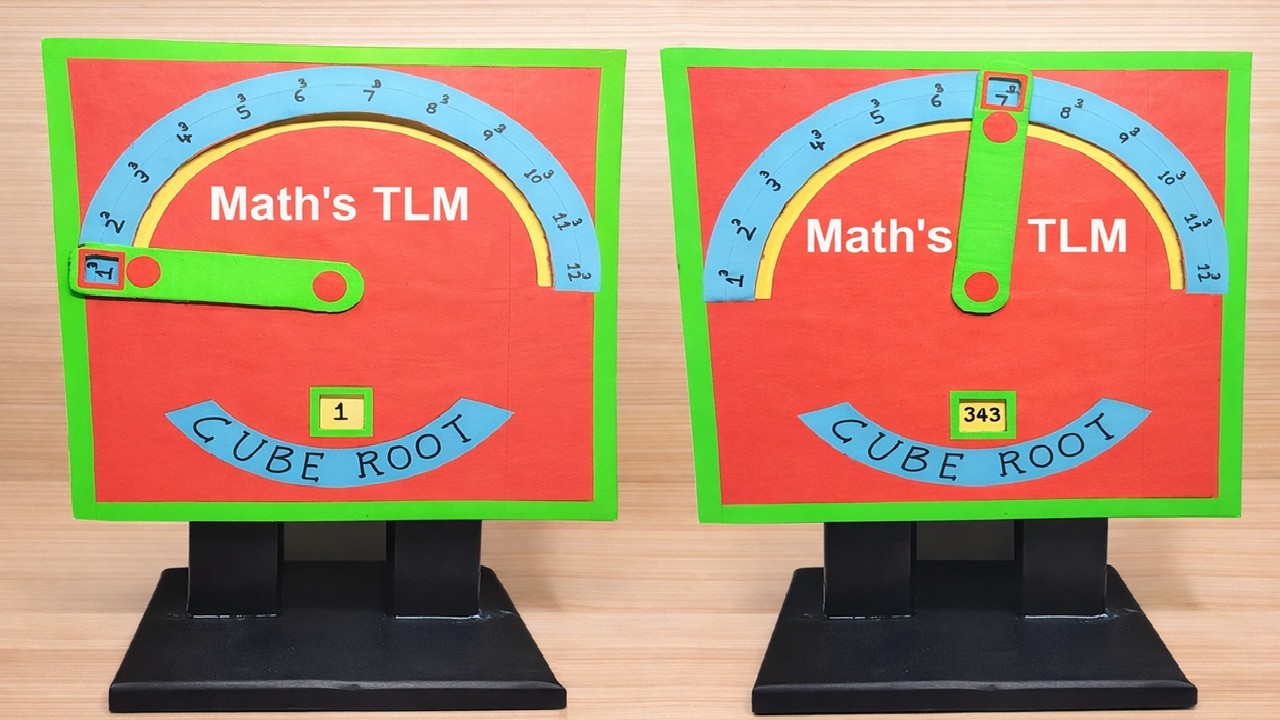 maths working model (cube root) - tlm - diy | howtofunda @craftpiller