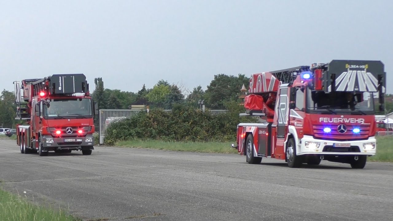 Vorführfahrzeuge Rosenbauer & Magirus beim Landesfeuerwehrtag in Heidelberg