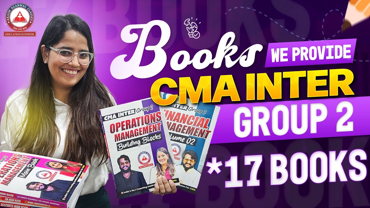 CMA Inter Group 2 | Best Books & Notes Provided by AAC 😍