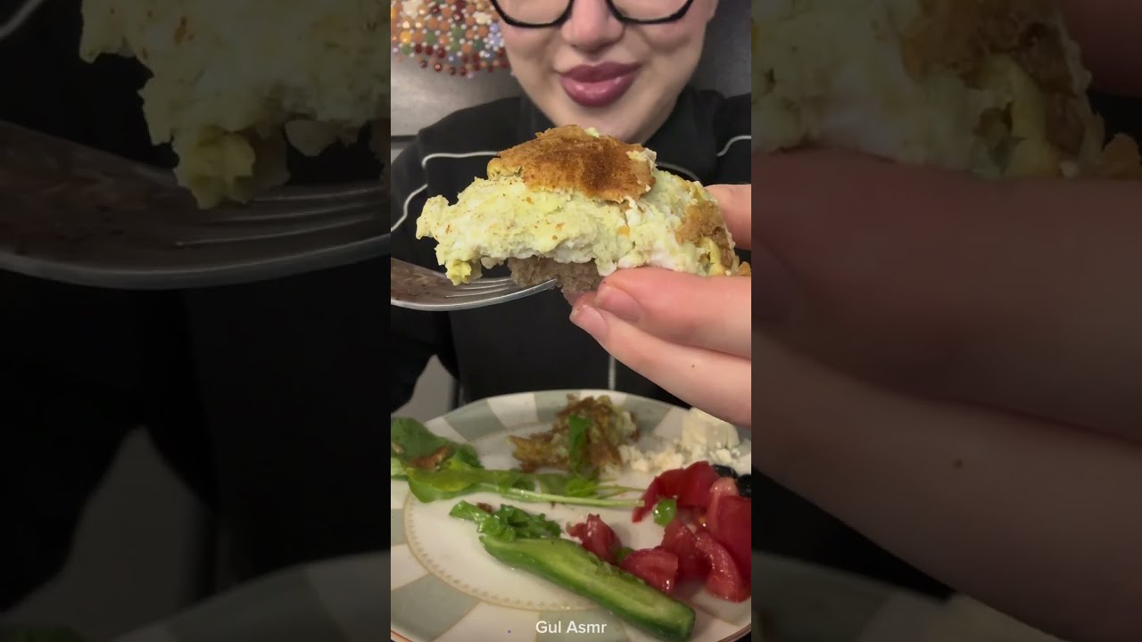 Sahur ASMR 2 🌙 Ramadan Sahur Breakfast | Omelette, Cheese, Olives & & Fresh Vegetables