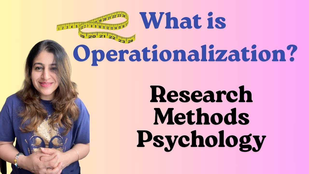 What is Operationalization? in Research Methods | Psychology | Operationalisation