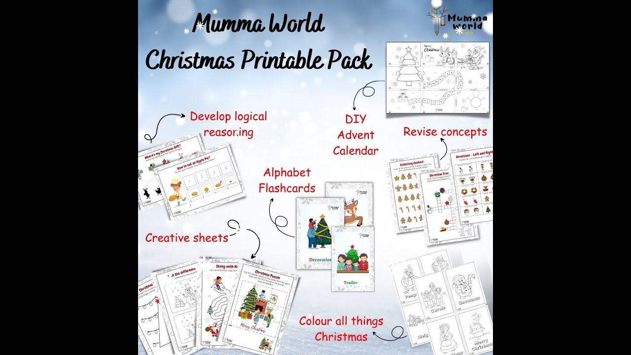 Learningdino - Christmas Printable Kit (includes both Activities and Worksheets)