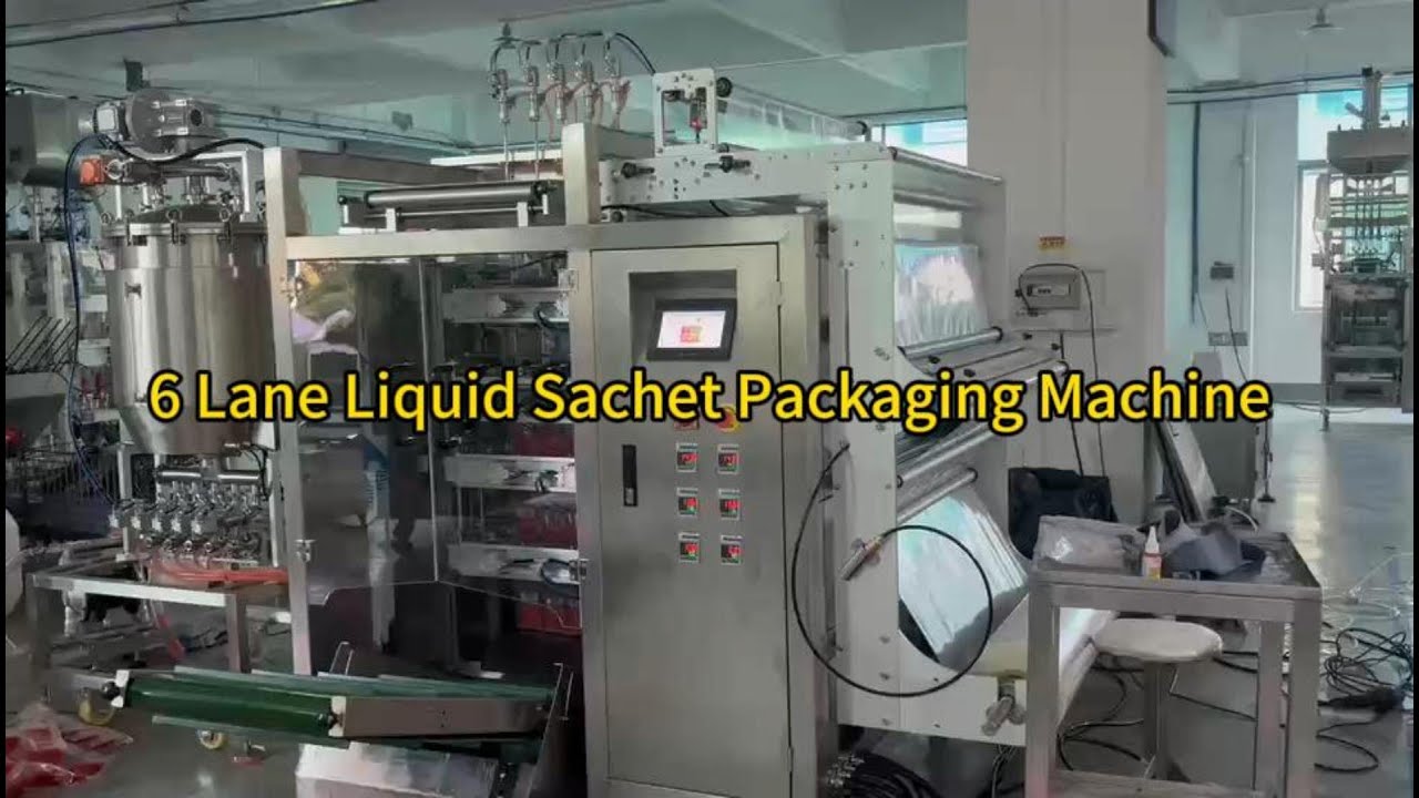 Automatic Multi Lanes Flow Liquid Sachet Small Bag Honey Sauce Packaging Ketchup Packing Machine