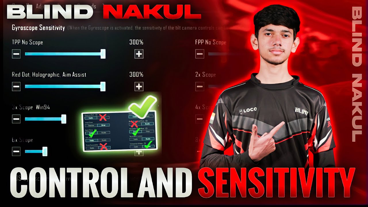 Update 2.8 Blind Nakul Sensitivity Code/ Blind Nakul Control Code/ NAKUL Sensitivity & Control