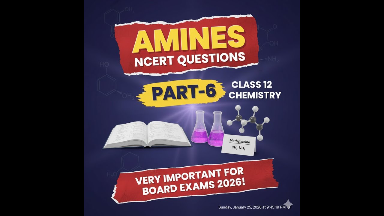 Amines NCERT Questions Part 6 | Class 12 Chemistry | Very Important for Board Exams 2026
