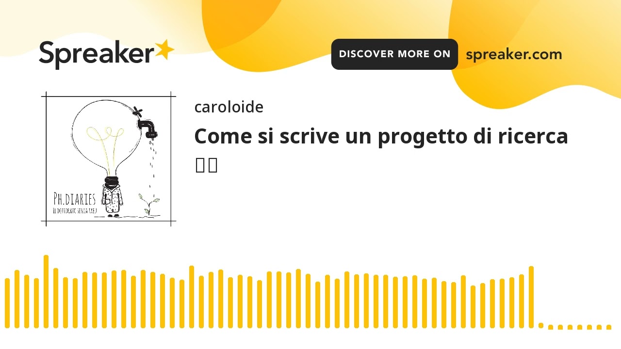 Come si scrive un progetto di ricerca ✍️