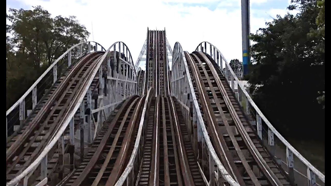 The Racer (Red Train Front Seat HD POV) - Kings Island