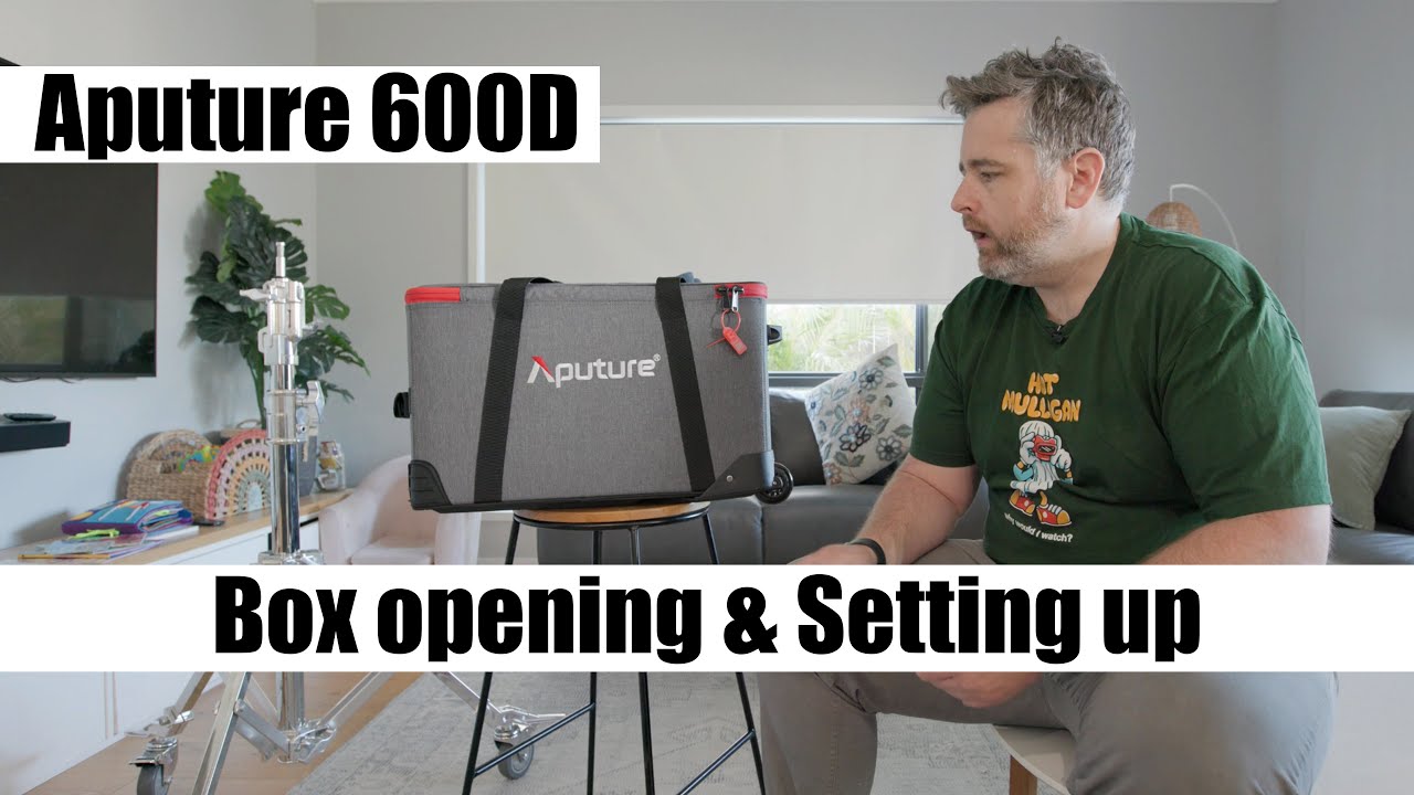 Aputure 600d - box opening & setting up for first time