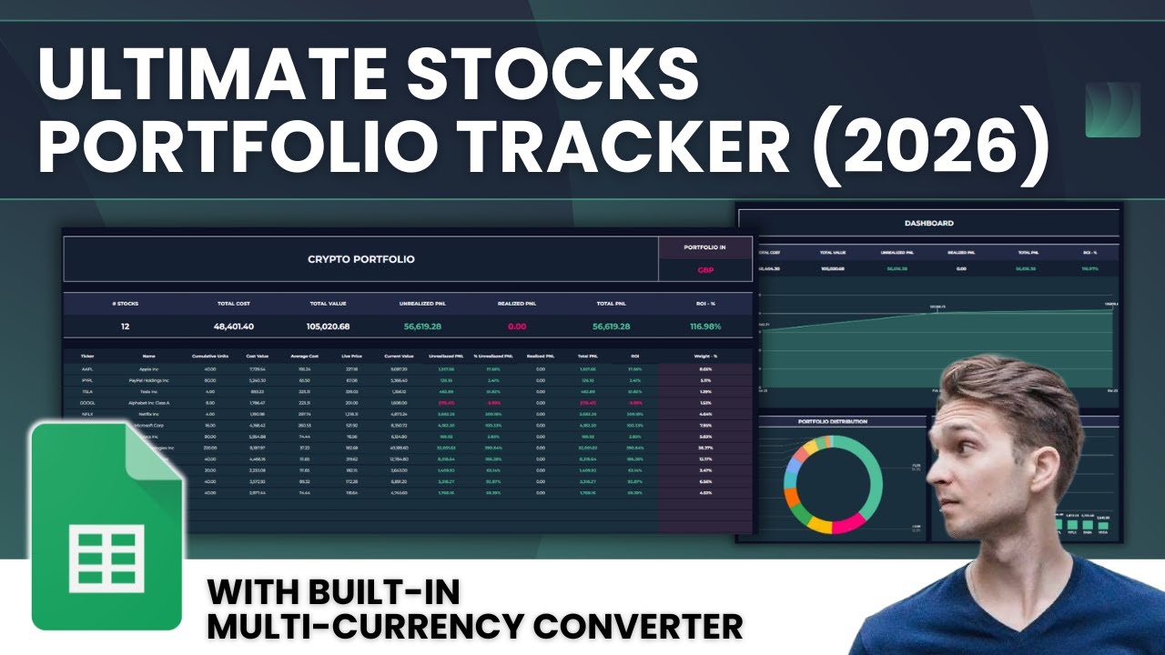 The Only Stock Portfolio Tracker You&rsquo;ll Ever Need (Built in Google Sheets)