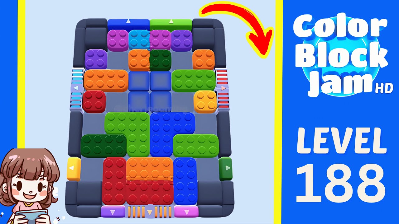 Color Block Jam Level 188 Solution Walkthrough
