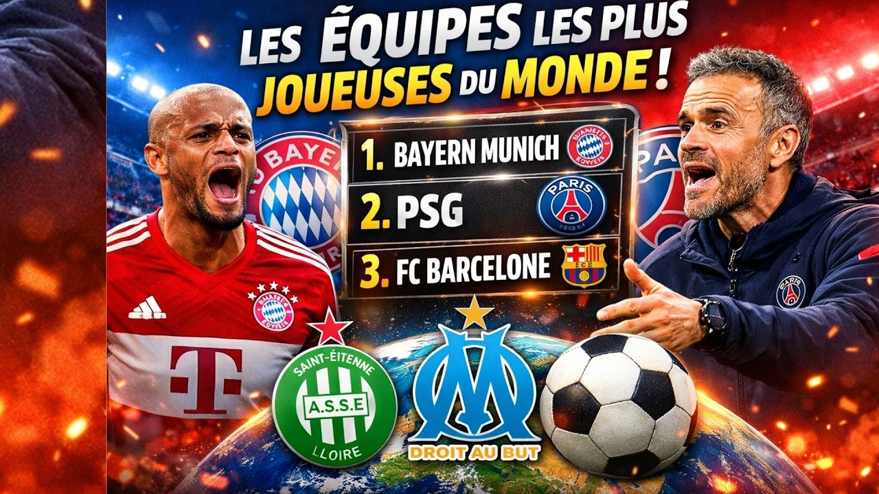 PSG et OM parmi les équipes les plus joueuses du monde