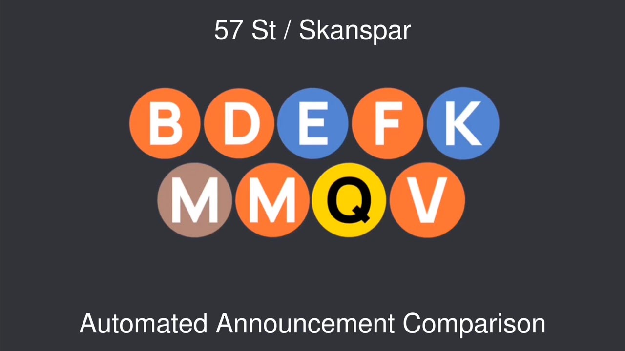 PTA Subway | 57 Street - 5 Avenue Station Announcement Comparison