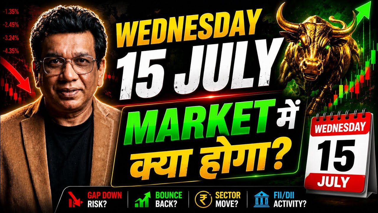 nifty prediction for tomorrow & bank nifty analysis for wednesday 15/7/2026