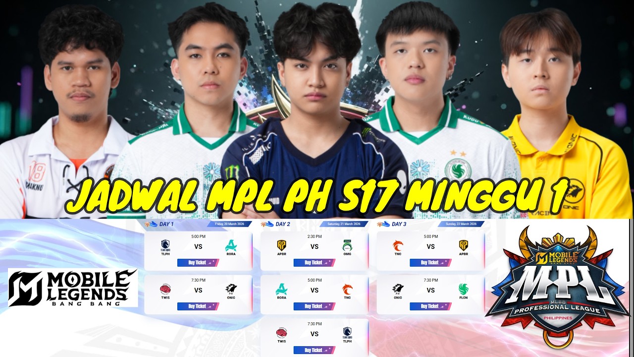 JADWAL MPL PH S17 MINGGU 1