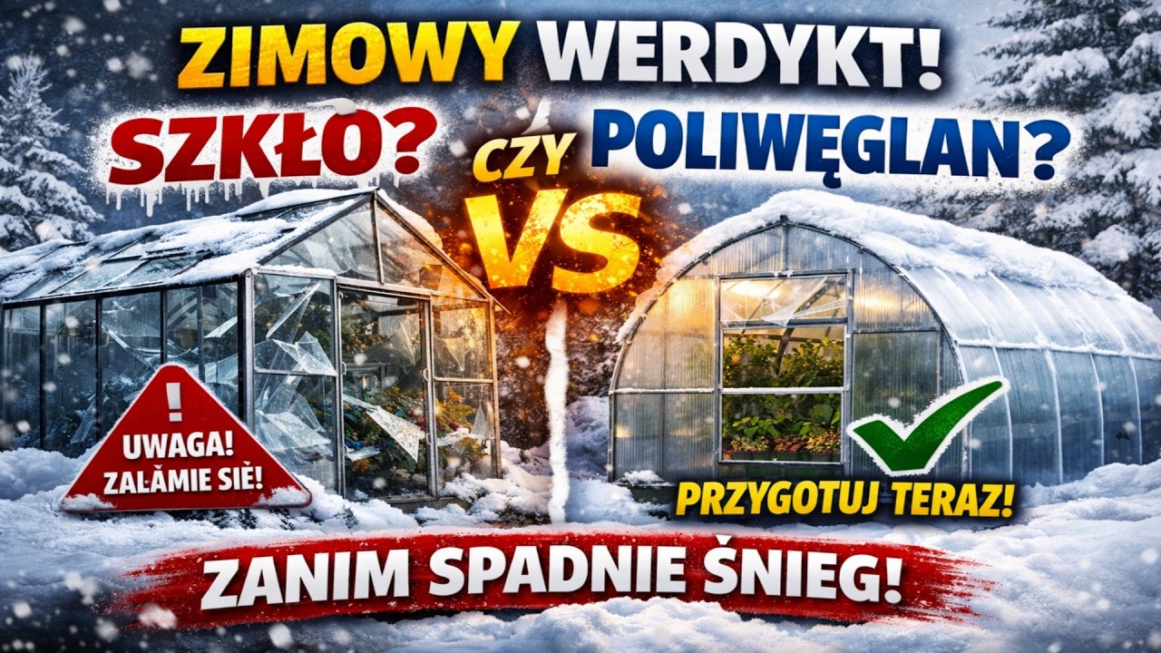 ZIMOWY WERDYKT: Szkło czy Poliwęglan? Co ZROBIĆ z każdą szklarnią ZANIM spadnie śnieg.