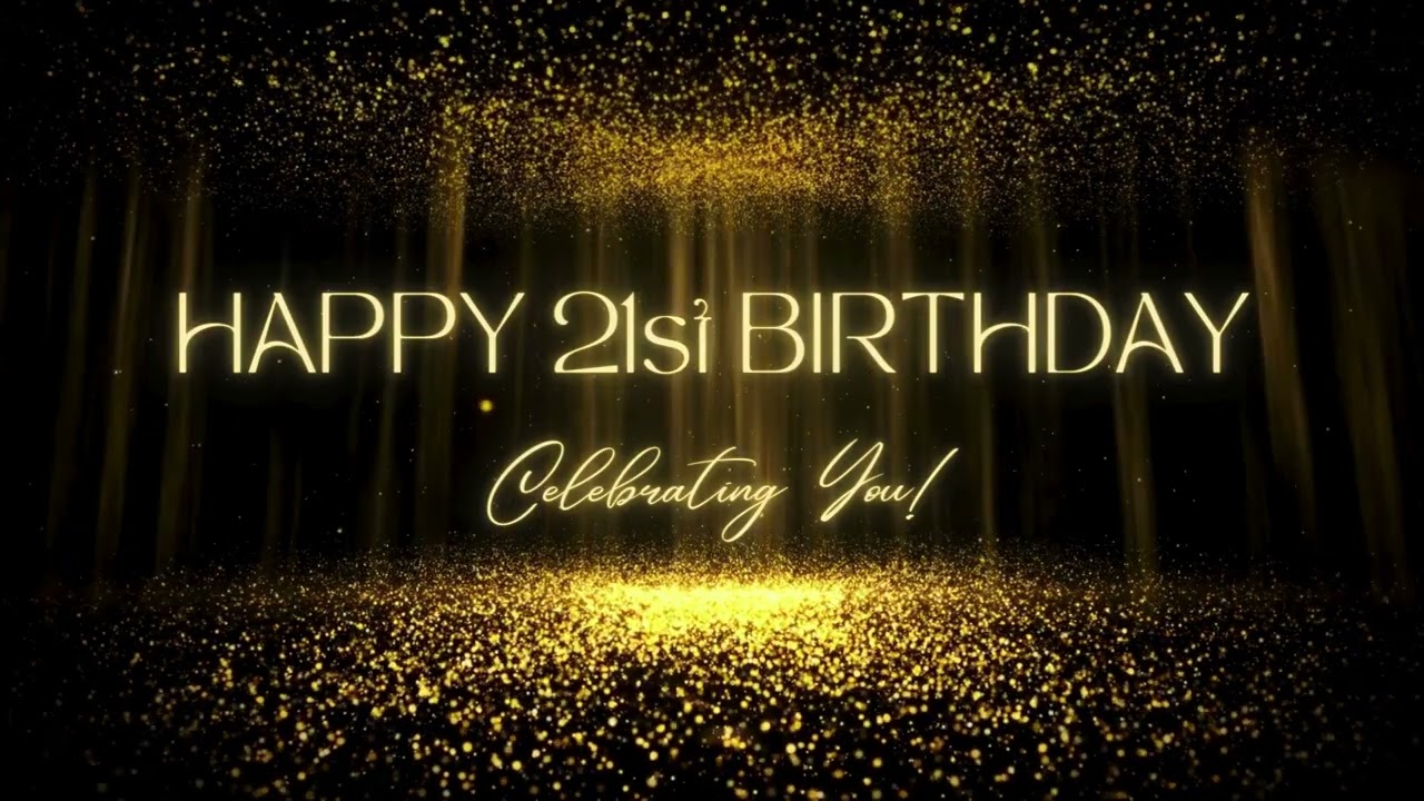 Happy 21st Birthday Background Banner | Find Your Age, Birthday Video Backdrop for Celebrations