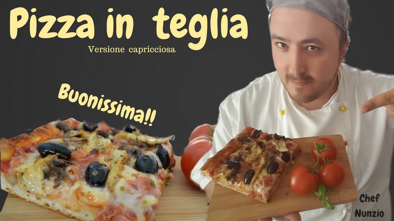 Pizza in  teglia  versione  capricciosa  Buonissima!