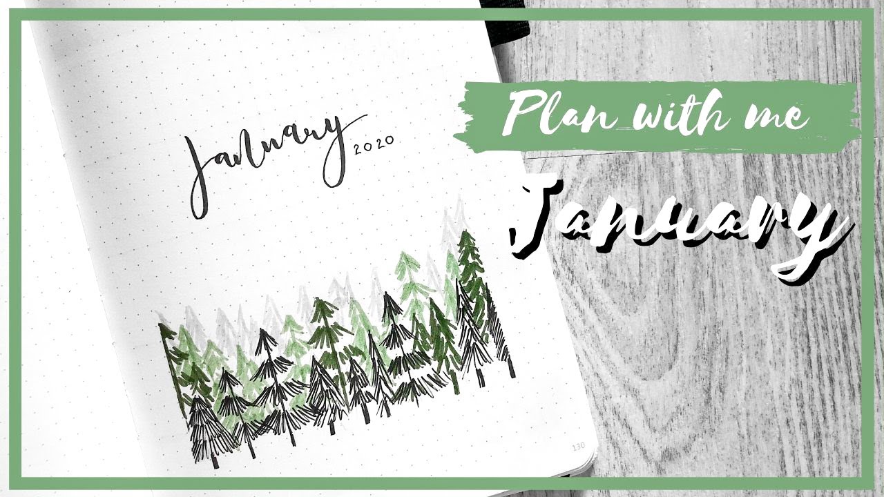 PLAN WITH ME JANUARY🌲🖋 - Bullet Journal Suomi 2020