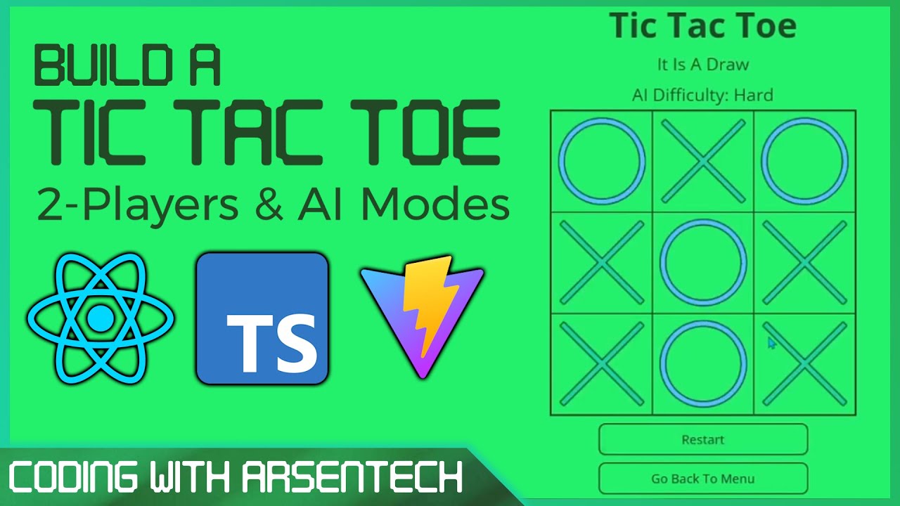 Create a Tic-Tac-Toe Game using React JS | 2-Player & AI Modes
