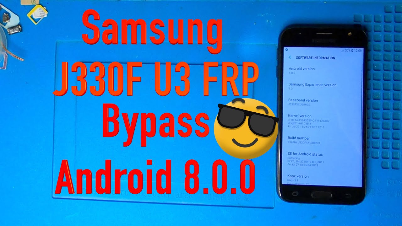 Samsung J330 U3 FRP (Google account bypass) Android 8.0.0