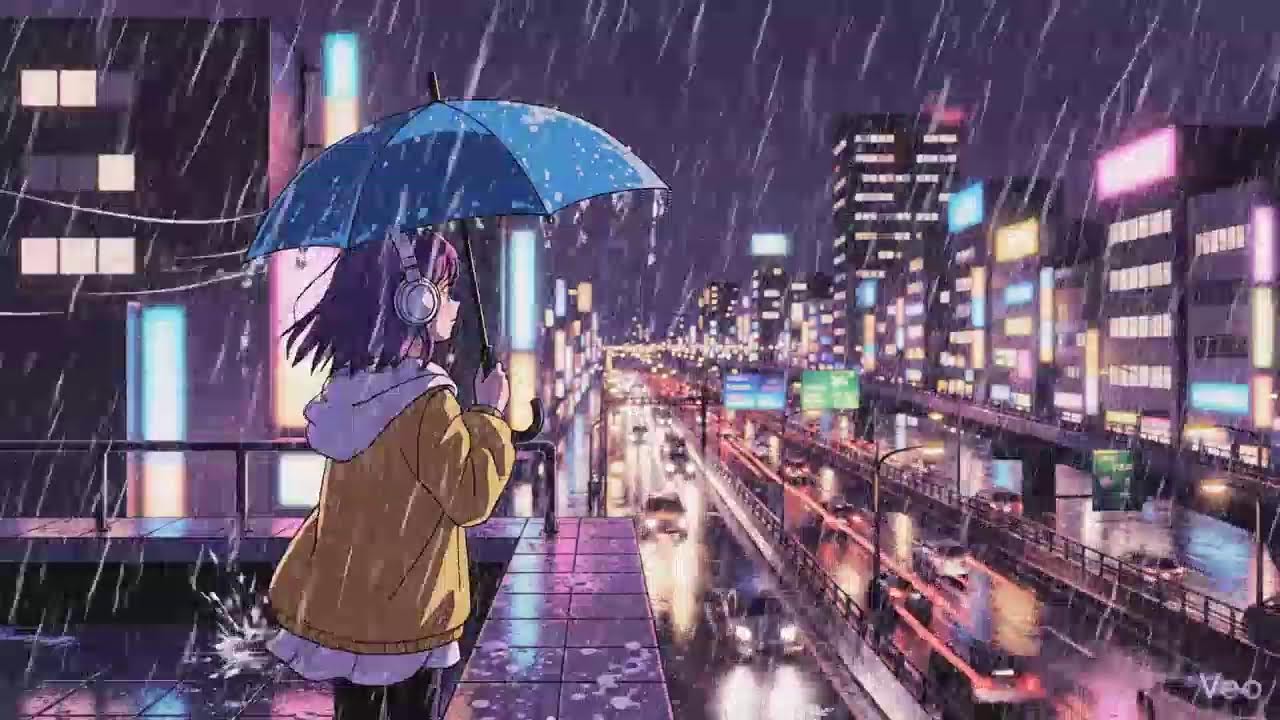 Urban Rain 🌧️ Japanese Neon City Lofi Study Beats