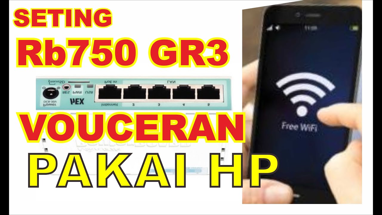 Seting mikrotik rb750gr3 vouceran pakai Hp @MUNIRTV