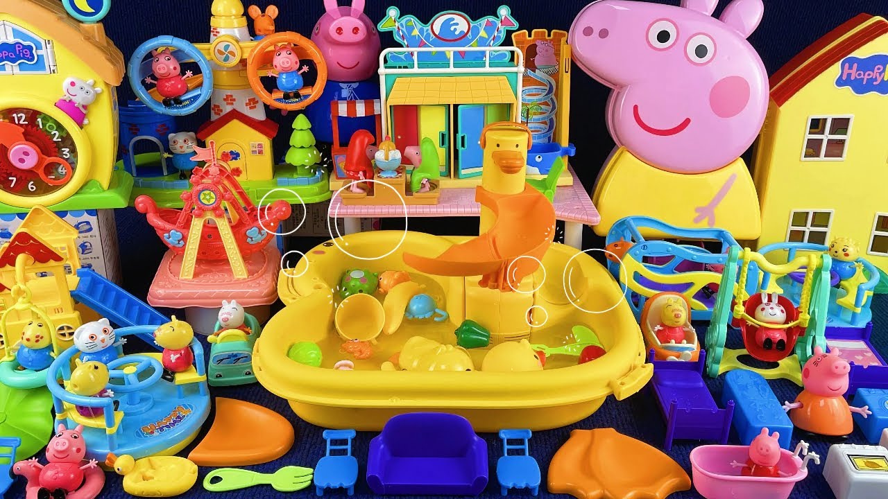10 Minutes Satisfying with Unboxing Peppa Pig Swimming Pool Collection Review Toys | ASMR